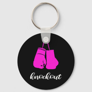 Knockout Kickboxer Fan Gift For Women Keychain