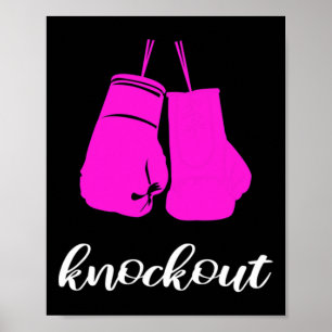 Knockout Kickboxer Fan Gift For Women Poster