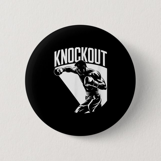 Knockout - Pride, Glory, Championship Cool Boxing  2 Inch Round Button (Front)