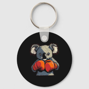 Knockout Punch From A Boxing Koala Bear With Glove Keychain