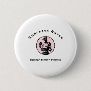Knockout Queen 2 Inch Round Button