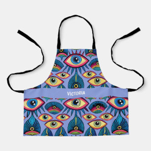 Knolling Charybdis Eyes Rainbow Custom Pattern Apron