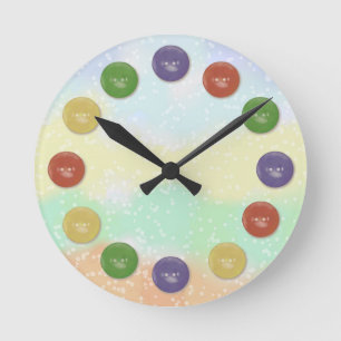 Knopfuhr Runde Wanduhr Round Clock