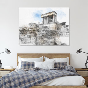  Knossos Palace, Heraklion, Crete, Greece  Canvas Print