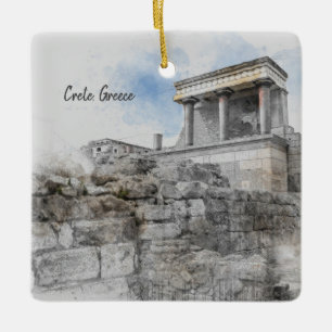  Knossos Palace, Heraklion, Crete, Greece  Ceramic Ornament