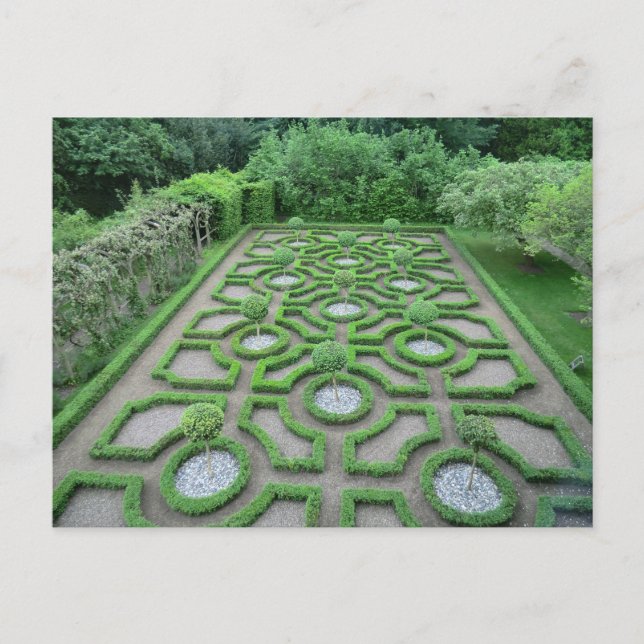Knot Garden in the Grounds of Old Moseley Hall Postcard (Front)