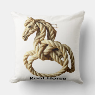 Knot Horse: Equine Elegance for Your Home Throw Pillow