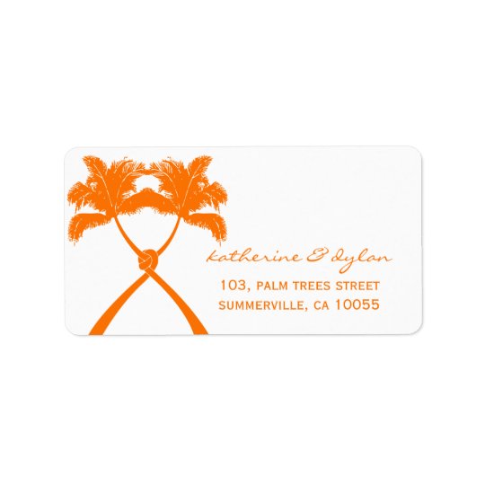 Knot Palm Trees Beach Tropical Wedding Modern Chic