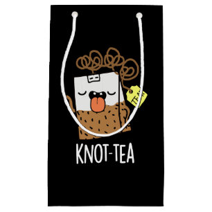Knot-tea Funny Tea Pun Dark BG Small Gift Bag