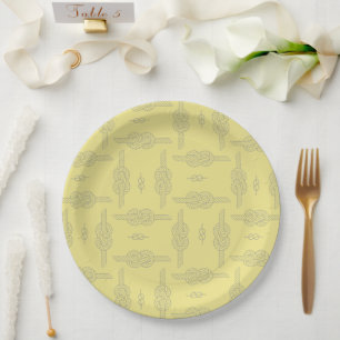 "Knots & Ropes – Nautical  Design"  Paper Plate