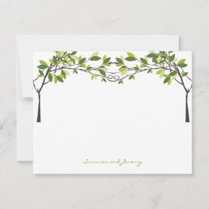 Knott Love Trees Mariage Monogramme Carte de remer