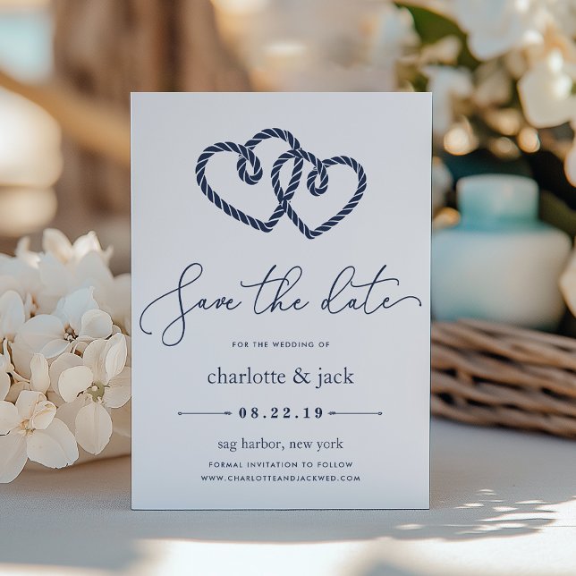 Knotted Hearts Save the Date Card (Creator Uploaded)