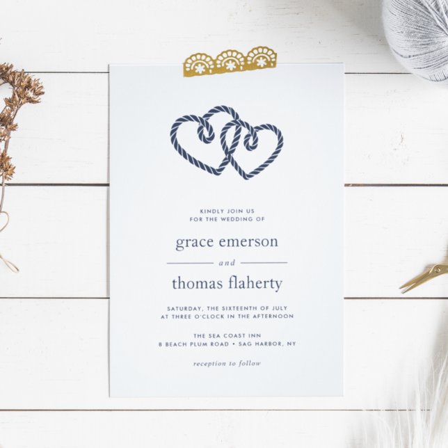 Knotted Hearts Wedding Invitation (Creator Uploaded)