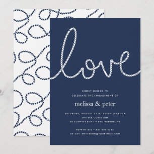 Knotted Love Engagement Party Invitation