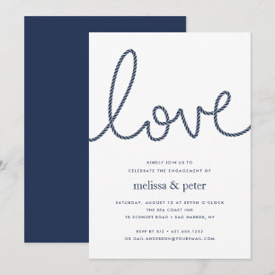 Knotted Love Engagement Party Invitation