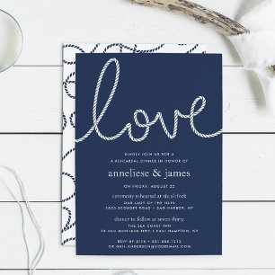 Knotted Love Rehearsal Dinner Invitation