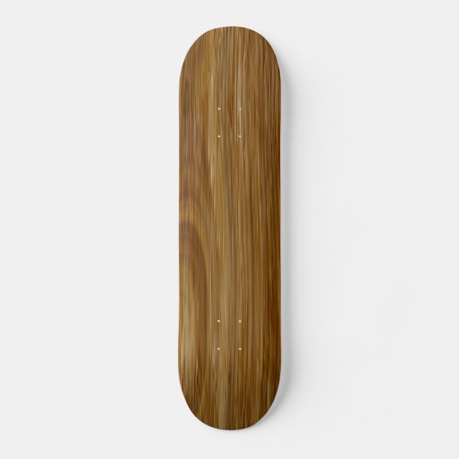 Knotted Oak Woodgrain Look Skateboard (Front)