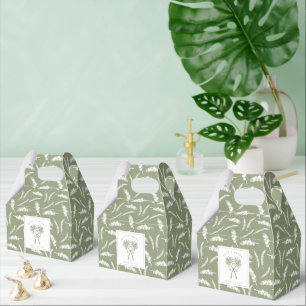 Knotted Palm Trees Tropical Destination Wedding Favor Box