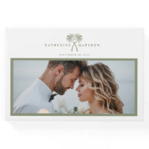 Knotted Palm Trees Tropical Wedding Welcome Sign