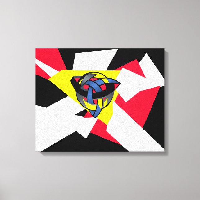 Knotted World Modern Celtic Canvas Print (Front)