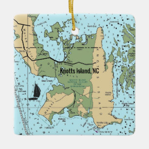 Knotts Island North Carolina Ceramic Ornament