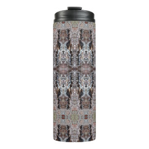 Knotty Cement Ikat Thermal Tumbler