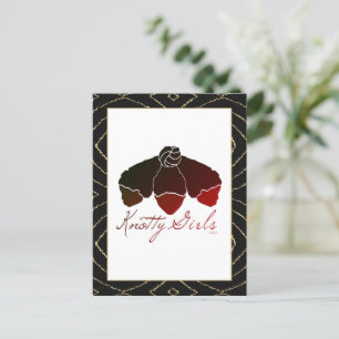 Knotty Girls   3 Black Girls Knotted Natural Hair Postcard