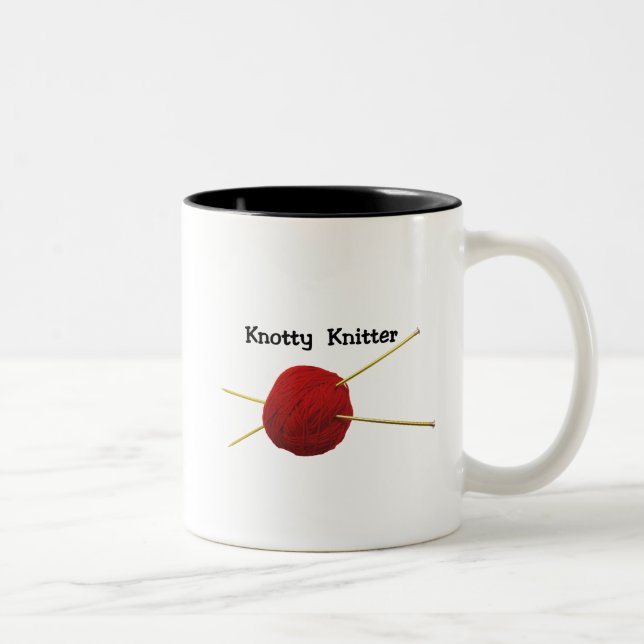 Knotty Knitter Mug à deux tons (Droit)