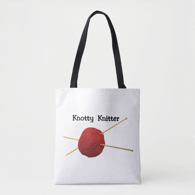 Knotty Knitter Tote Bag (Front)