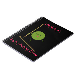 Knotty Knitting Notes Funny Personalized Notebook