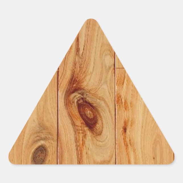 Knotty Light Wood Grain Floor Triangle Sticker (Front)