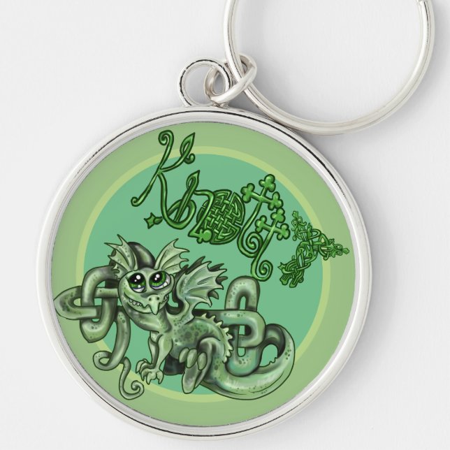 Knotty lil Dragon~Celtic knot keychain (Front)