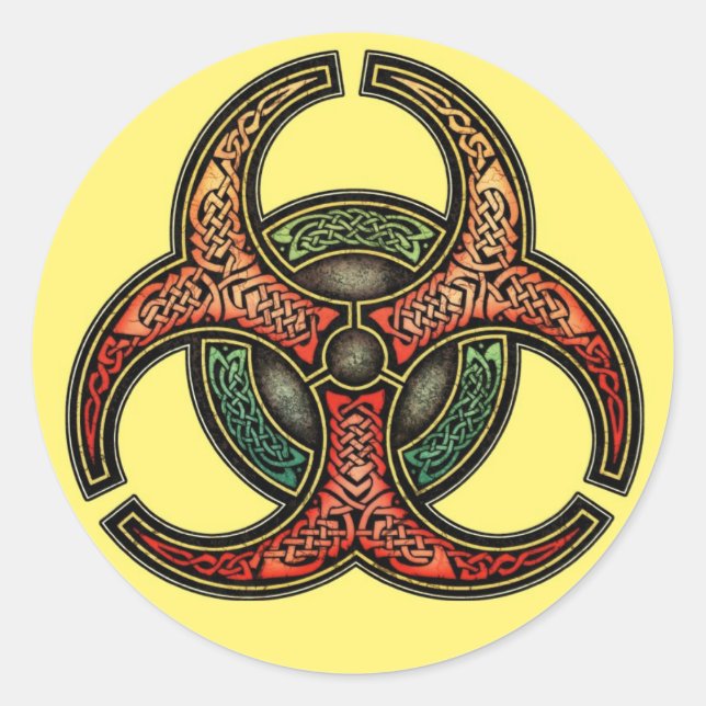 Knotwork Biohazard Stickers (Front)