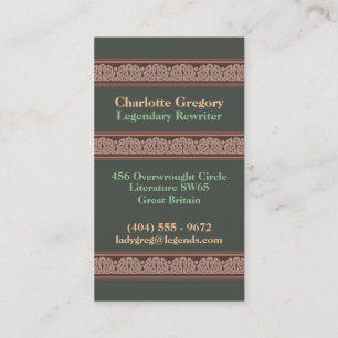 Knotwork Border Business Cards, Style A Business Card