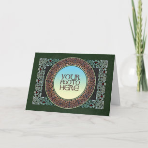 Knotwork Circle Border Photo Frame Greeting Card
