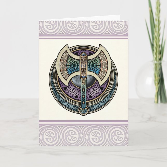 Knotwork Labrys Greeting Card (Front)