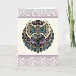 Knotwork Labrys Greeting Card