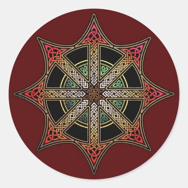 Knotwork Sign of Chaos Stickers (Front)