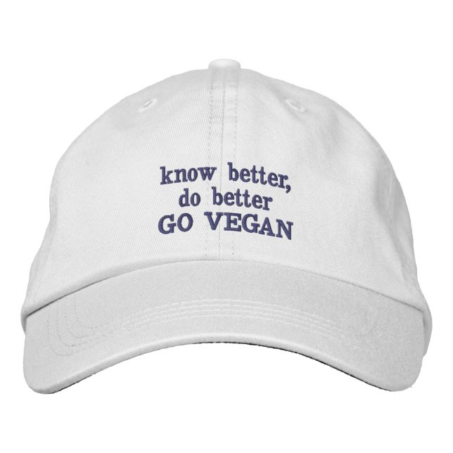 Know Better, Do Better, Go Vegan Hat (Front)