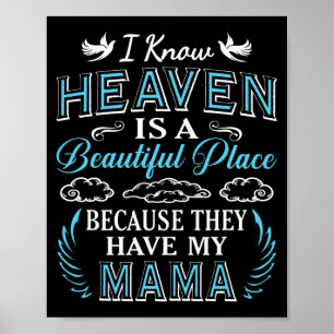 Know Heaven Mama In Heaven Missing Mothers Day Mom Poster