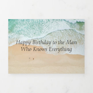 Know-It-All B-day Tri-Fold Card