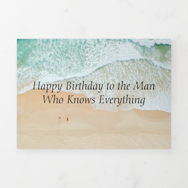 Know-It-All B-day Tri-Fold Card (Cover)