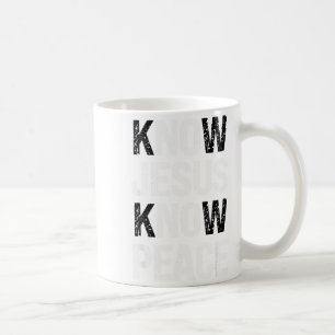 Know Jesus Know Peace Faith Christian  Coffee Mug