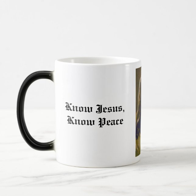 Know Jesus, Know Peace Magic Mug (Left)