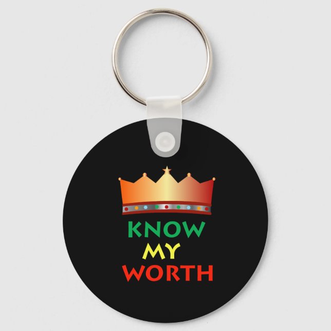 Know My Worth keychain (Front)