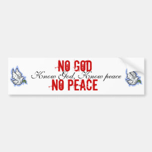 Know/No Peace Bumper Sticker
