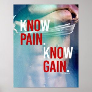 Know Pain Know Gain -   - Training Humour -.png Poster