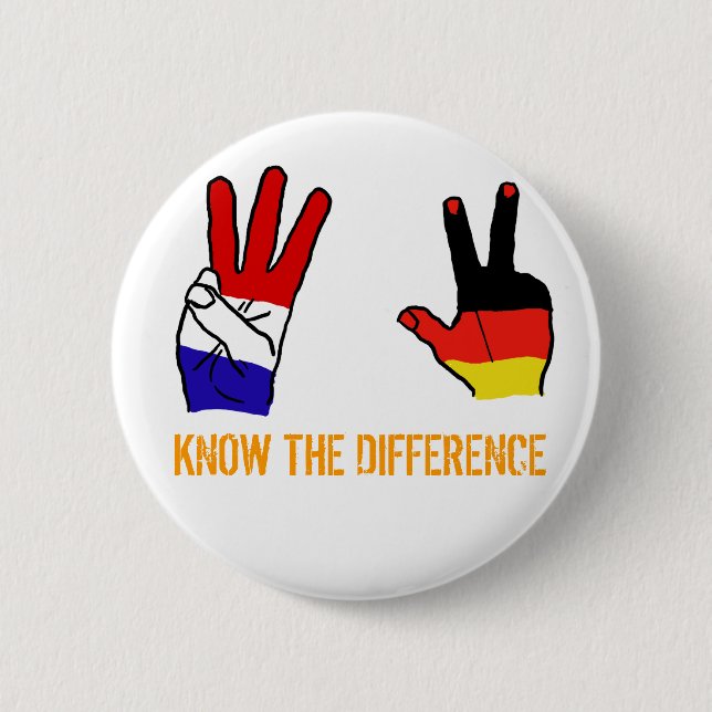 KNOW THE DIFFERENCE 2 INCH ROUND BUTTON (Front)