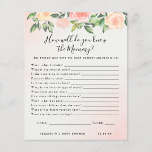 Know The Mommy Baby Shower Game
