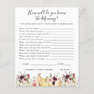 Know The Mommy Baby Shower Game